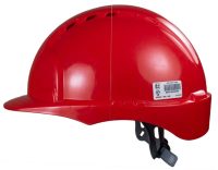 HELMET VENTED JSP EVO2 COMFORT PLUS WITH RATCHET AND 3D ADJUSTMENT HARNESS SYSTEM EN-397 CERTIFIED RED UK 6
