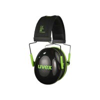 EAR MUFFS UVEX K-1 BLACK ADJUSTABLE GREEN EN-352-1 CERTIFIED GERMANY 2